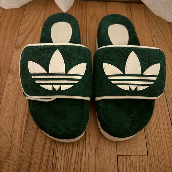 Adidas x Gucci Green Slides Size 7G - Picture 1 of 9